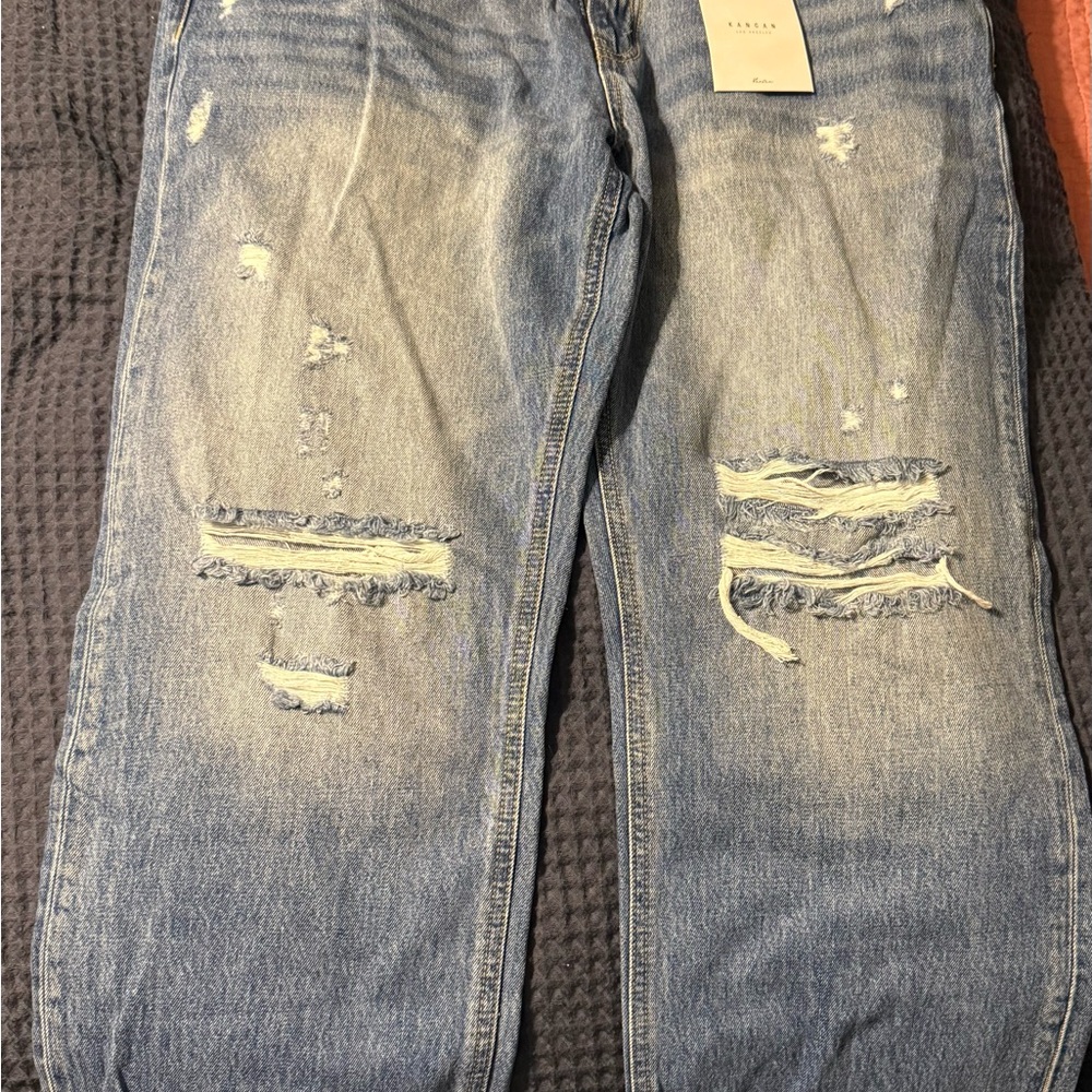 BNWT KanCan Light Blue Distressed Boyfriend Jeans
